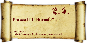 Manowill Hermész névjegykártya